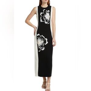 NWT Tanya Taylor Colette Sequined Floral Stretch Crêpe Midi Dress - Size 2